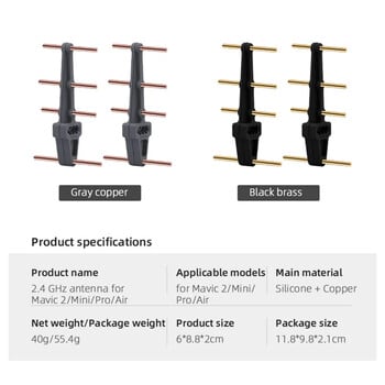 Κεραία για DJI Mavic 2/Mini/Pro Phantom 4 Pro 2,4Ghz Τηλεχειριστήριο Yagi Antenna Booster Signal Range Extender Ενισχυτής