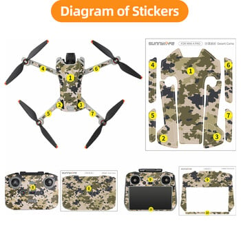 Skin For DJI Mini 4 Pro Drone Αδιάβροχα αυτοκόλλητα Camera Drone Decals RC 2 Accessories For mini 4 pro