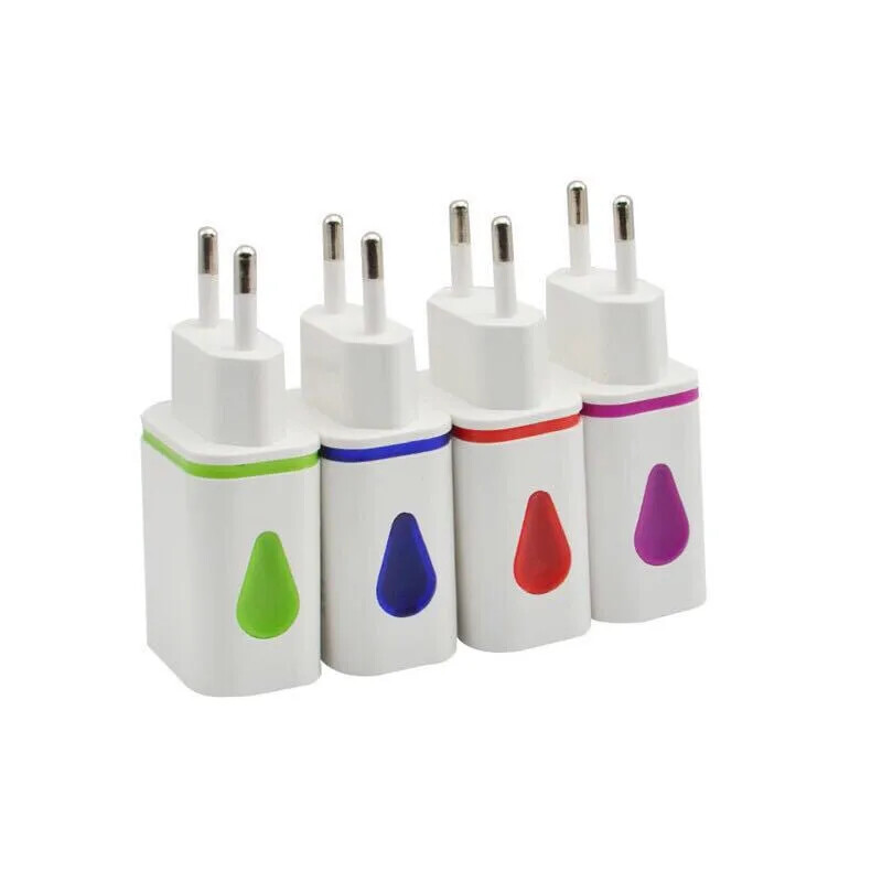 USB punjač LED putni adapter za brzo punjenje Prijenosni dvostruki zidni punjač Punjači za mobitele za iPhone13 12 Samsung S21 Xiaomi