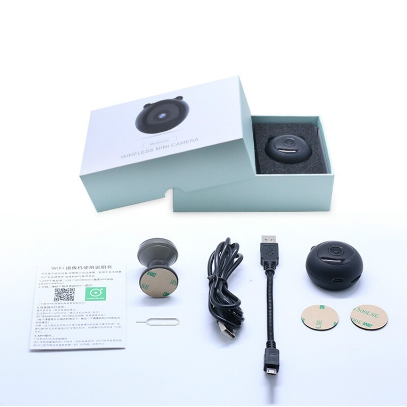 A12 mini kamera HD 4k sensors nakts redzamības videokamera bezvadu Wifi Pandas formas mājas monitors un automašīnas DVR/dash kamera