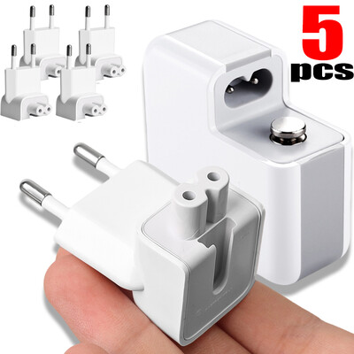 5/1 csomag EU AC tápcsatlakozó adapter utazási fali aljzat átalakító kacsafej MacBook MagSafe 45/60/85W IPad 10W/12W adapterekhez