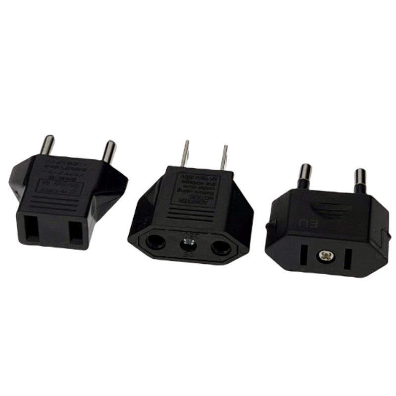 JAV į ES Amerikos kelionių adapteris 2 kontaktų 4,0 mm Europos ES į JAV kištukas Maitinimo adapteris Keitiklis Elektros lizdas