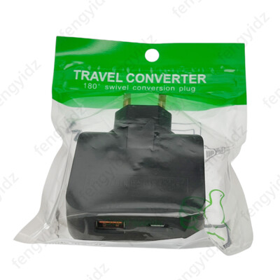 Adaptor pentru încărcătoare de extensie UE Convertor de priză rotativă 4 în 1 la 180 de grade pentru priză de încărcare a telefonului mobil cu USB și tip c