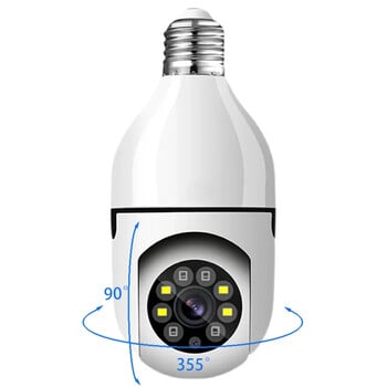 CARPBABA YOOSEE 1080P Wifi Bulb E27 Έγχρωμη κάμερα παρακολούθησης Νυχτερινή όραση 360° Περιστρεφόμενη Ανθρώπινη Παρακολούθηση Αμφίδρομη Talk Smart Home