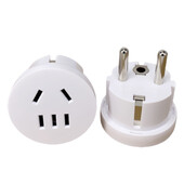 Adaptor de priză AU SUA la UE Adaptor de curent de călătorie american australian la euro Europa 1 priză rotundă Convertor AC Încărcător de perete