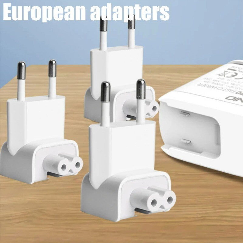 5-1PCS Protable EU Plug Adapter 6A Fast Charging Laptop Converters for Apple MacBook IPad Pro for Magsafe Adapter Wall Charger
