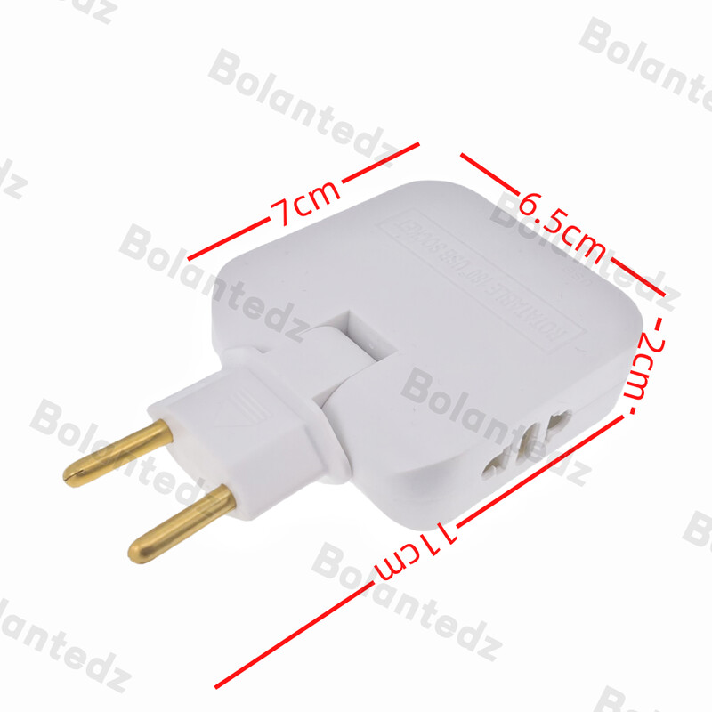 EU Extension Chargers Adapter 4 σε 1 περιστρεφόμενη υποδοχή μετατροπέας 180 μοιρών για κινητά τηλέφωνα Υποδοχή φόρτισης με usb και τύπου c