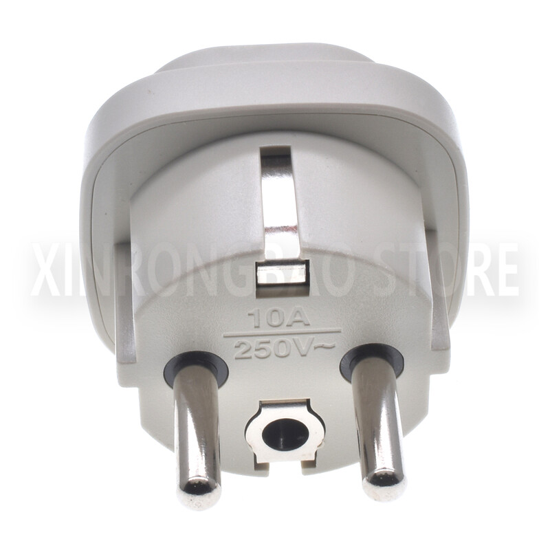 Adaptor de mufă franceză din Italia la UE de înaltă calitate Convertor elvețian la tip F Schuko, Brazilia, rotund, 3 pini, conector de încărcare pentru călătorii