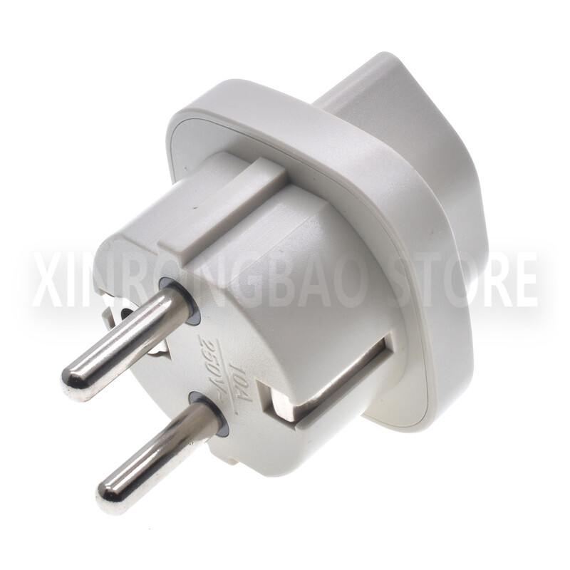 Adaptor de mufă franceză din Italia la UE de înaltă calitate Convertor elvețian la tip F Schuko, Brazilia, rotund, 3 pini, conector de încărcare pentru călătorii