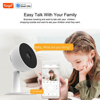 Tuya Smart 1080p Wi-Fi Smart Home Security Camera 2MP, HD, Ειδοποιήσεις APP σε πραγματικό χρόνο, ήχος 2 κατευθύνσεων, με παρακολούθηση κίνησης για μωρά και κατοικίδια