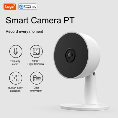 Tuya Smart 1080p Wi-Fi pametna kućna sigurnosna kamera 2 MP, HD, upozorenja APP u stvarnom vremenu, 2-smjerni zvuk, s praćenjem pokreta za bebe i kućne ljubimce