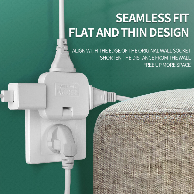 2–20 vnt. kištuko adapteris, nešiojamasis lizdas, daugialaidė maitinimo plokštė, 1 konversija, 3 prailginimo elektros lizdas, 180° besisukantis kintamosios srovės adapteris