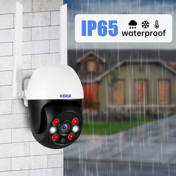 KERUI 5MP 8MP 4K PTZ WiFi IP Ασύρματη κάμερα Tuya Smart Outdoor Home Security Διπλός φακός 10MP Κάμερα 5K CCTV επιτήρηση βίντεο