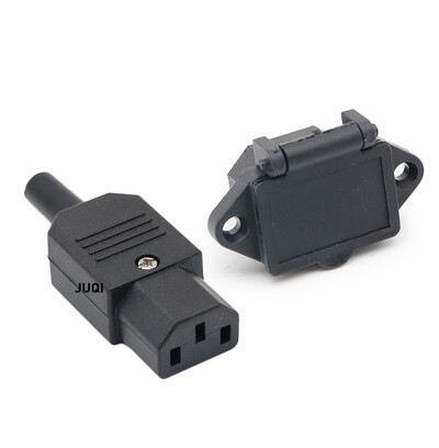 Must CE IEC320 C13 C14 AC toitepaneeli pistikupesa Taasjuhtmega juhtmestiku pistik Elektriline aku pesa dokkimispesa 10A 250V