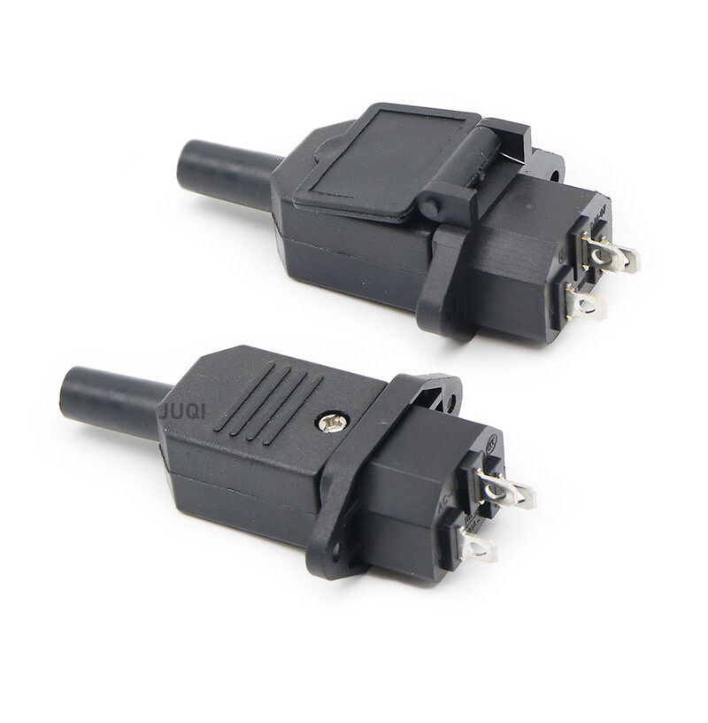 Must CE IEC320 C13 C14 AC toitepaneeli pistikupesa Taasjuhtmega juhtmestiku pistik Elektriline aku pesa dokkimispesa 10A 250V