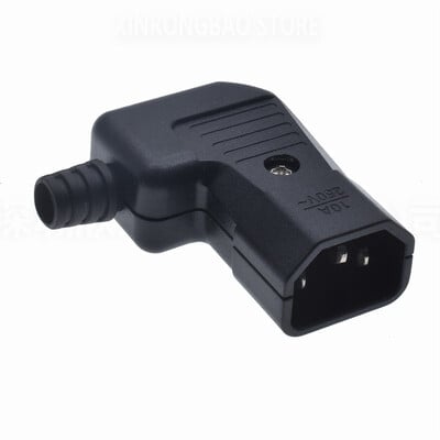 Μαύρος αγκώνας IEC320 C13 C14 Καλώδιο τροφοδοσίας Βύσμα τροφοδοσίας καλωδίωσης Συναρμολόγηση πρίζας σύνδεσης IEC PDU UPS Ηλεκτρικό βύσμα υποδοχής AC 10A 250V