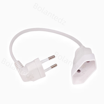 1Gb ES barošanas adaptera vads, 90 grādu leņķis, Eiropas apaļš 2 kontaktu barošanas kabelis UPS PDU 0,3 M/0,6 M