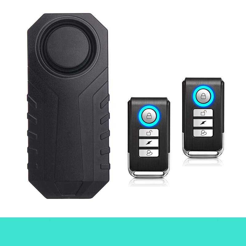 ELECTOP Велосипедна аларма 113dB против кражба Безжично вибрационно дистанционно управление Велосипед Мотоциклетни аларми Защита на дома на открито