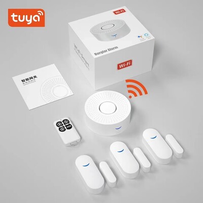 Tuya Wifi viedā mājas signalizācijas sistēma 433 mhz ielaušanās drošības trauksmes sirēna Smart Life App Control bezvadu mājas signalizācijas komplekti