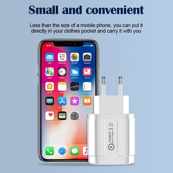 3.1A Φορτιστής 4 USB EU US Plug Quick Fast Charge Universal Wall 4 Ports Charging for iPhone Φορτιστές κινητών τηλεφώνων Samsung Xiaomi