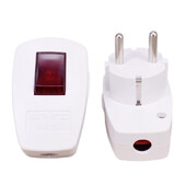 Priză electrică Schuko de sex masculin UE cu comutator ON/OFF Recablabil AU Regatul Unit Adaptor european priză AC Convertor ștecher