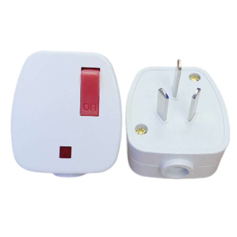 Priză electrică Schuko de sex masculin UE cu comutator ON/OFF Recablabil AU Regatul Unit Adaptor european priză AC Convertor ștecher