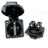 Priză industrială rezistentă la apă Germania Priză de alimentare CA Priză industrială germană Priză electrică cu capac impermeabil