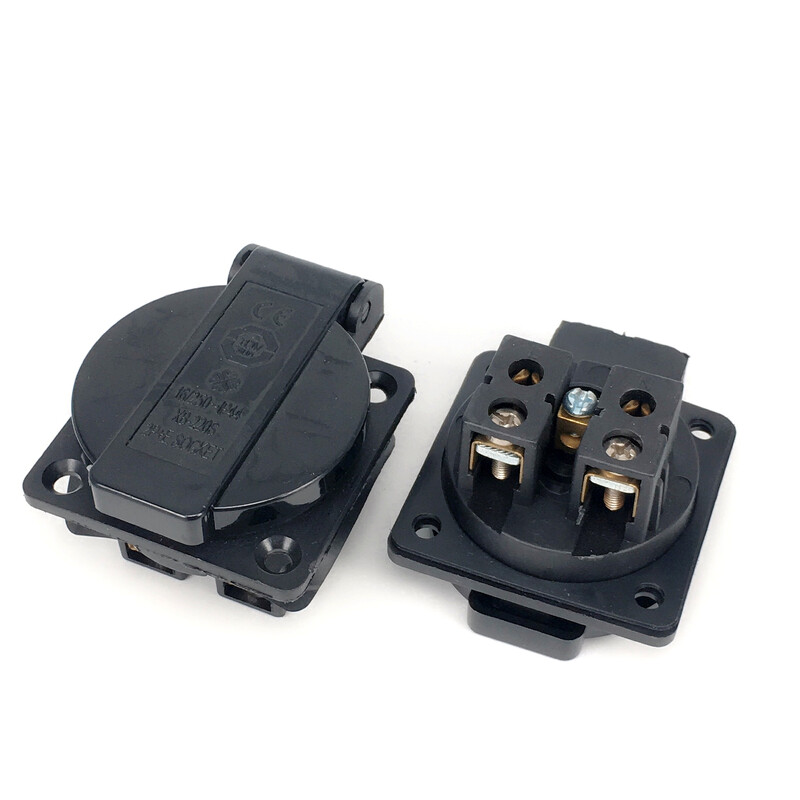 Priză industrială rezistentă la apă Germania Priză de alimentare CA Priză industrială germană Priză electrică cu capac impermeabil