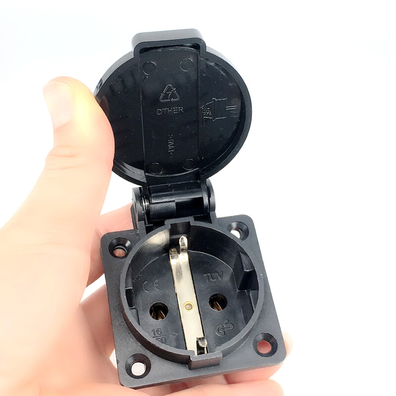 Priză industrială rezistentă la apă Germania Priză de alimentare CA Priză industrială germană Priză electrică cu capac impermeabil