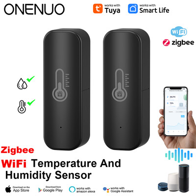 Tuya Zigbee/WiFi Senzor inteligent de temperatură umiditate Telecomanda aplicației de higrometru de interior funcționează cu Alexa Google Home Smart Home