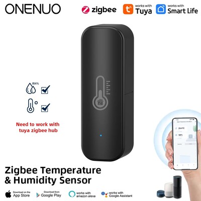 „Tuya Zigbee“ / „WiFi Smart“ temperatūros drėgmės jutiklis, patalpų higrometro APP nuotolinio valdymo pultas veikia su „Alexa Google Home Smart Home“