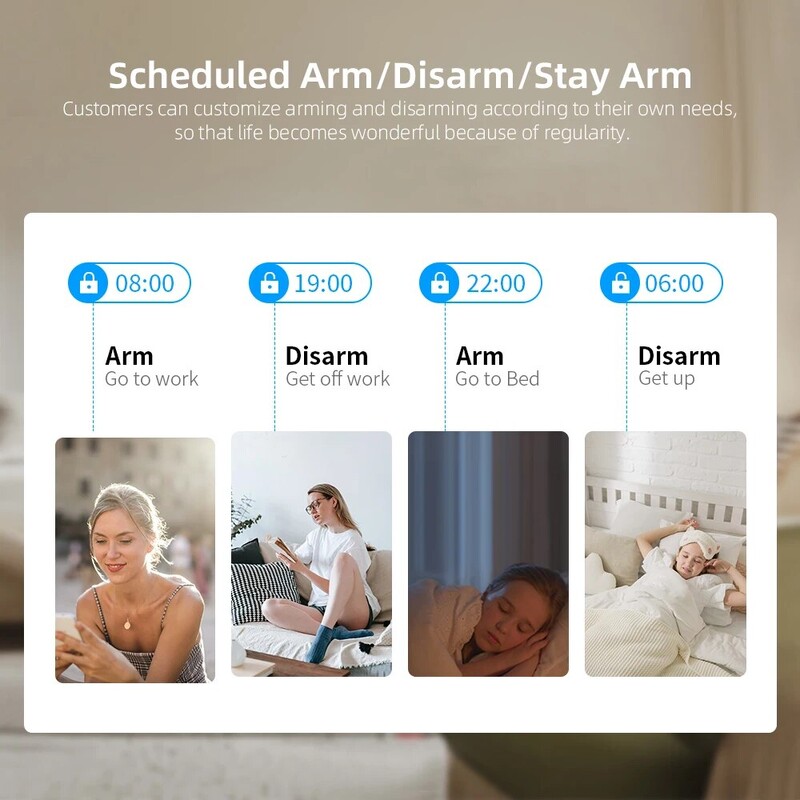 Klaviatūra GSM Wifi signalizacijos apsauga 433MHz belaidė išmaniųjų namų signalizacija APP valdymo judesio detektoriaus durų jutiklis