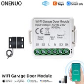 Controler pentru deschiderea ușii de garaj inteligent WiFi ONENUO Modulul de automatizare a comutatorului de aplicații Tuya funcționează cu Alexa Google Home Siri