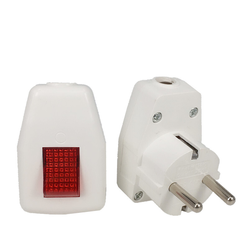 EU kabelski adapter s prekidačem za uključivanje/isključivanje LED svjetla, električna utičnica 250 V 10 A, električni utikač, utičnica za strujni kabel