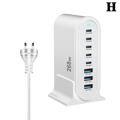 Φορτιστής USB Nitride Gallium Upoy Station Charging for Multiple Devices Fast Charging Blocks PD Type-C 286W US/EU/UK/AU Plug