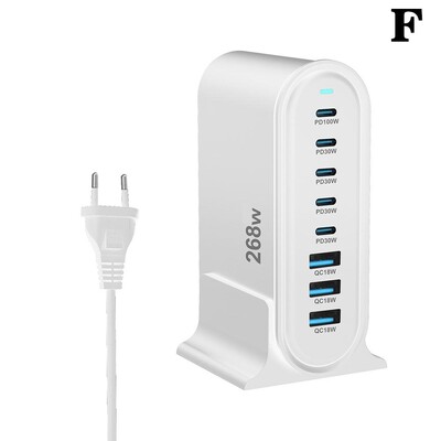 Φορτιστής USB Nitride Gallium Upoy Station Charging for Multiple Devices Fast Charging Blocks PD Type-C 286W US/EU/UK/AU Plug