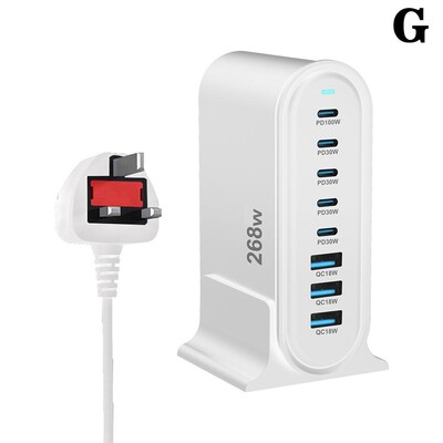Φορτιστής USB Nitride Gallium Upoy Station Charging for Multiple Devices Fast Charging Blocks PD Type-C 286W US/EU/UK/AU Plug