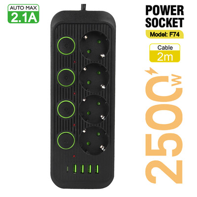 EU utikač Višestruke utičnice AC utičnice Razvodnik Produžni kabel s USB priključcima Zaštita od prenapona Mrežni filtar Individualni prekidač