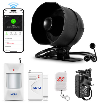 KERUI 120db valju heli häiresüsteem Sireen Tuya nutikas WIFI juhtmevaba turvasignalisatsiooni komplekt Kodu sissemurdmise liikumisandur Alexa