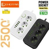 5 m EU utikač AC utičnice Multitap utičnica Produžni kabel Električni razvodnik s USB-om tipa C Brzo punjenje Mrežni filtarski adapter