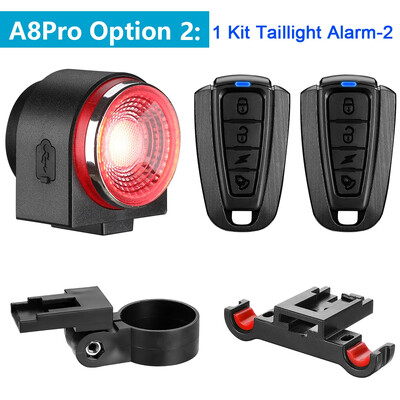 Συναγερμός ποδηλάτου Elecpow A8Pro Πίσω φανός φόρτισης USB IPX65 Αδιάβροχο ποδήλατο πίσω φως φρένων Λάμπα ποδηλάτου κατά κλοπής