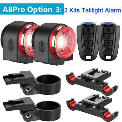 Συναγερμός ποδηλάτου Elecpow A8Pro Πίσω φανός φόρτισης USB IPX65 Αδιάβροχο ποδήλατο πίσω φως φρένων Λάμπα ποδηλάτου κατά κλοπής