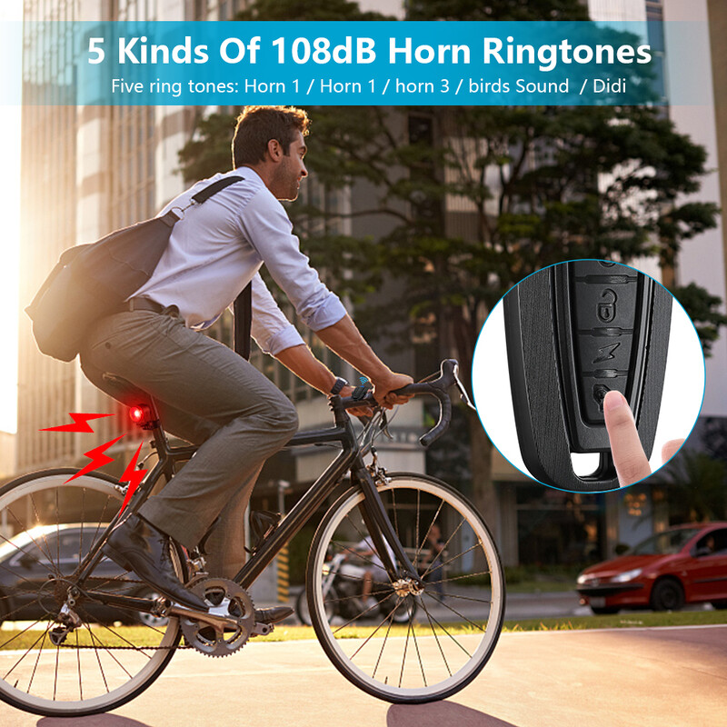 Συναγερμός ποδηλάτου Elecpow A8Pro Πίσω φανός φόρτισης USB IPX65 Αδιάβροχο ποδήλατο πίσω φως φρένων Λάμπα ποδηλάτου κατά κλοπής