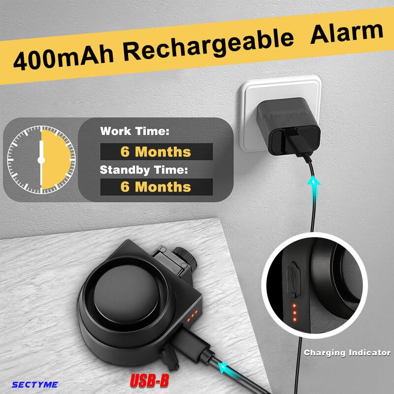 Sectyme bezvadu ūdensnecaurlaidīgs velosipēda vibrācijas signalizācija USB uzlādes tālvadības pults motocikla elektriskā velosipēda drošības signalizācija