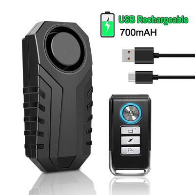 Hollarm USB punjivi alarm za bicikl Daljinski upravljač Bežični alarm za bicikle Vibracijski alarm za motocikle Sigurnosna zaštita na otvorenom