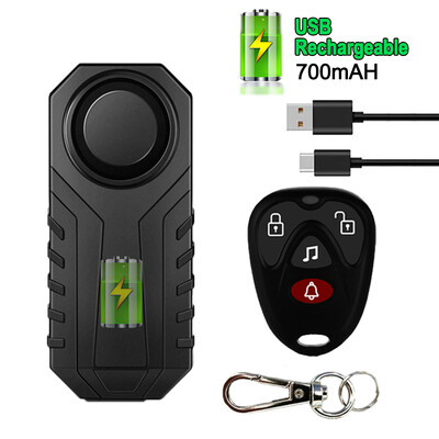 Hollarm USB punjivi alarm za bicikl Daljinski upravljač Bežični alarm za bicikle Vibracijski alarm za motocikle Sigurnosna zaštita na otvorenom