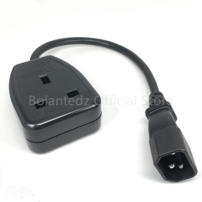 IEC C14 mufă masculin la UK BS1363 mufă mamă cablu adaptor de alimentare 0,3 m/0,5 m, conectați cablul de plumb adaptor C13 pentru PDU UPS 13A 250V