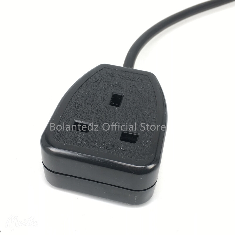 IEC C14 vīrišķais spraudnis uz UK BS1363 sieviešu kontaktligzdas strāvas adaptera kabelis 0,3 m/0,5 m, pievienojiet C13 adaptera vadu PDU UPS 13A 250 V