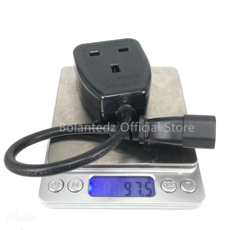 IEC C14 vīrišķais spraudnis uz UK BS1363 sieviešu kontaktligzdas strāvas adaptera kabelis 0,3 m/0,5 m, pievienojiet C13 adaptera vadu PDU UPS 13A 250 V