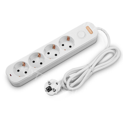 Prise de alimentare Prize UE 3/4/5 căi Prelungire electrică 16A Prize Întrerupătoare de control independente Cablu pentru biroul de acasă